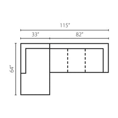 115' Wide Sofa & Chaise