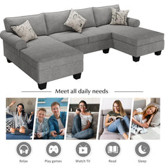 116" Wide Left Hand Facing Modular Sofa & Chaise