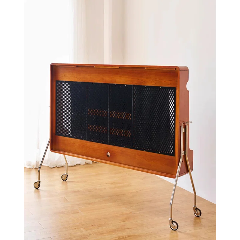Solid Wood Paderna Media Console（mobile TV stand） +Samsung 75” Class DU7200 Series 4K Smart Tizen TV