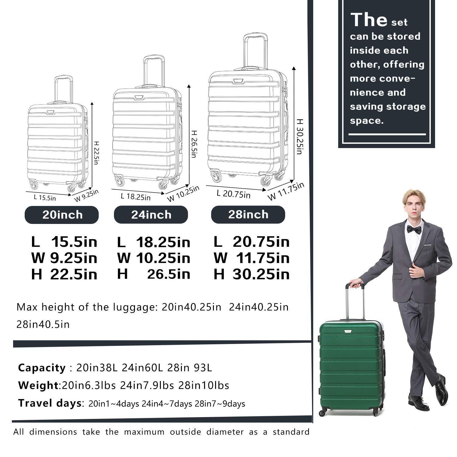 Luggage 3 Piece SetApricot Navy