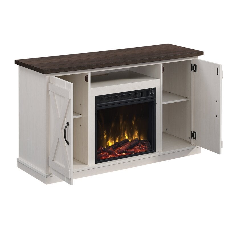TV Stand for TVs up to 55" with Fireplace Included