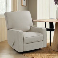 Manual Recliner Nursery Glider & Swivel Rocking Recliner Chair, Fabric