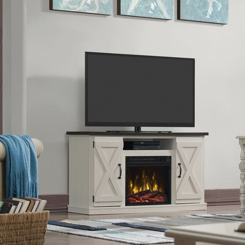 TV Stand for TVs up to 55" with Fireplace Included
